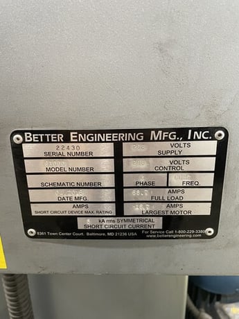 Better Engineering Model 63000 Parts Washer, 280 Volt, 3 phase - Image 9