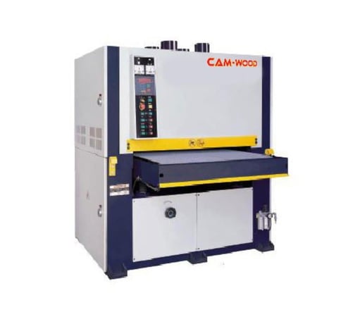 37" x 75" Cam-wood " A-3775X, single head wide belt sander, 5" thickness, double Infeed & outfeed spring - Image 1
