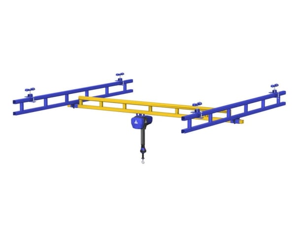 .5 Ton, Gorbel GLCS-1000-20-30, ceiling mounted bridge crane w/ Yale hoist, 30' runway, (6) hanger - Image 1
