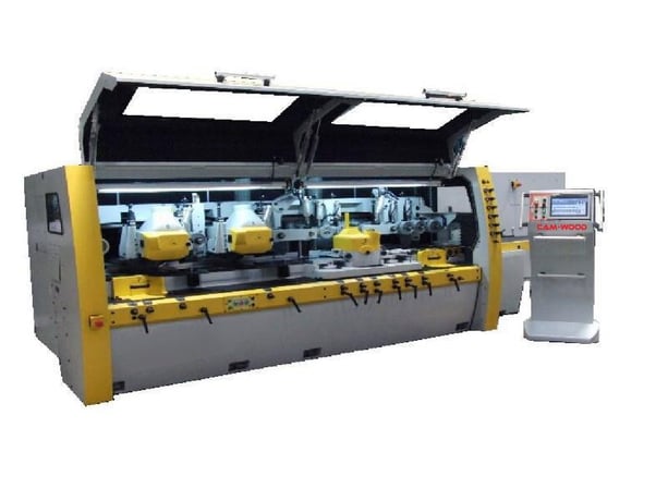 Cam-wood SM-632HSX, feed through moulder, 6-head, 12-1/2" x 6-1/4" working capacity, 9-1/2" min length, 50 mm - Image 2