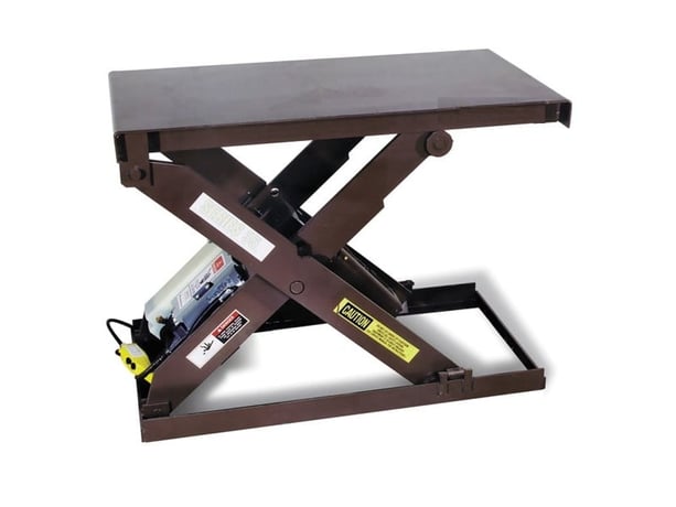2500 lb. Autoquip 36S25, scissor lift, 24" x 48" platform, 24" x 48" base, 12-sec travel, 6-1/2" lowered - Image 1
