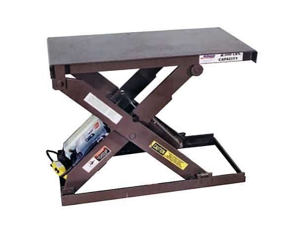 10000 lb. Autoquip 60S100, scissor lift, 32" x 90" platform, 32" x 90" base, 12" lowered height, 60" travel - Image 1