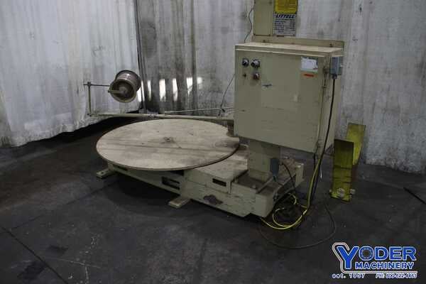 8000 lb. Littell #H-80 Lazy Susan, horizontal pallet type uncoiler, 54" outside dimensions, 1987, #75746 - Image 1
