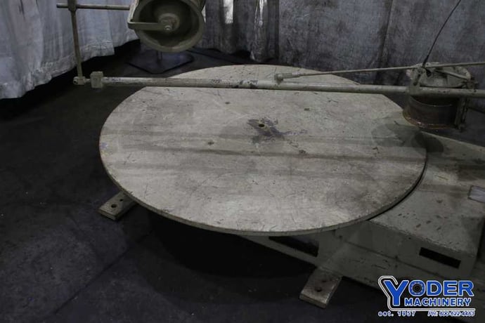 8000 lb. Littell #H-80 Lazy Susan, horizontal pallet type uncoiler, 54" outside dimensions, 1987, #75746 - Image 6