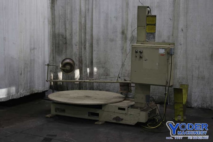 8000 lb. Littell #H-80 Lazy Susan, horizontal pallet type uncoiler, 54" outside dimensions, 1987, #75746 - Image 10