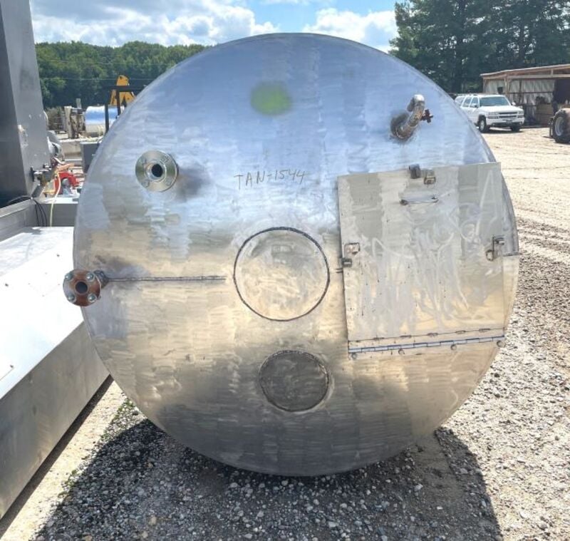 900 gallon Stainless Steel Feed Hopper, 6' diameter x 2'10" T/T (2 available) - Image 6