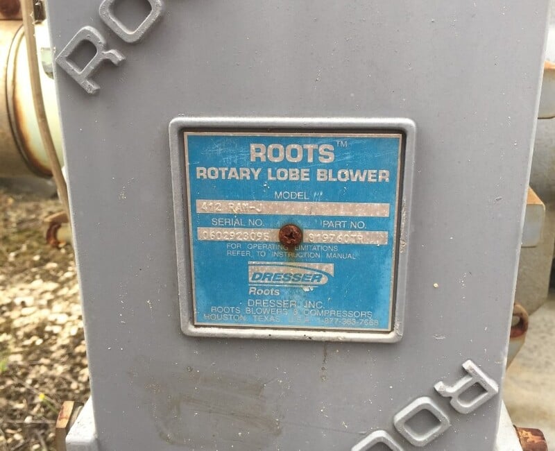 1199 cfm, 15 psi, Roots #412 RAM-J, rotary lobe blower, 30 HP, 230/460 V., 1760 RPM - Image 3