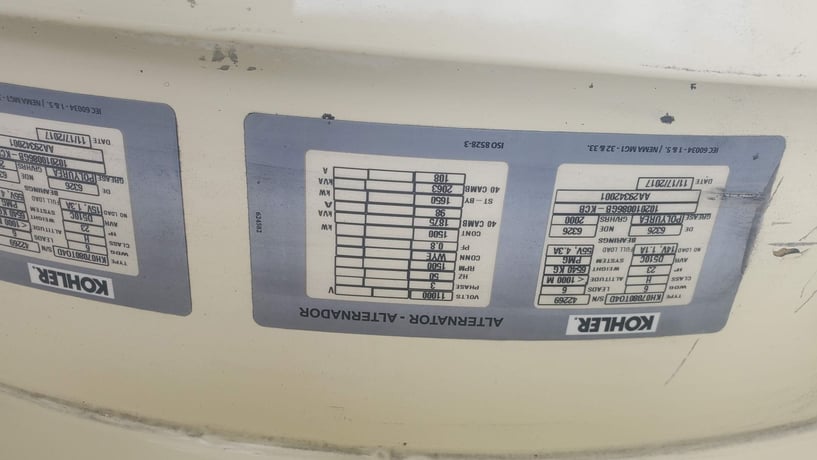 2000 KW, Kohler #KH0080T04D, 12470V/13200V/13800V/11000V, generator end, 50/60 Hz, new surplus - Image 8