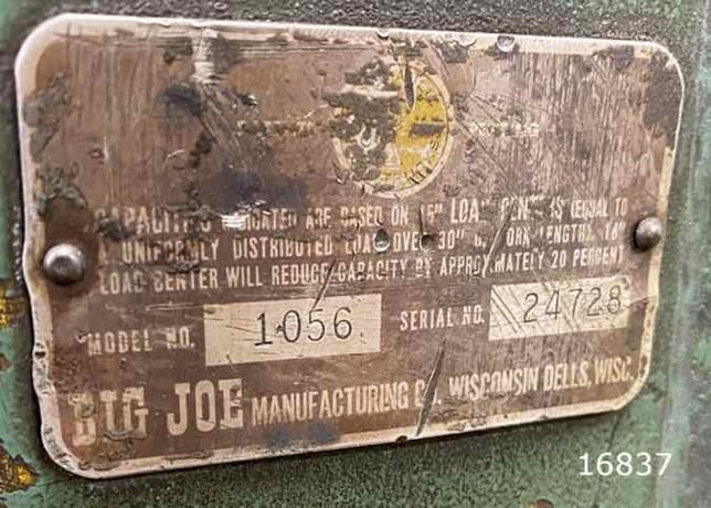 1500 lb. Big Joe #1056, Pallet Jacks, S/N 24728 - Image 3