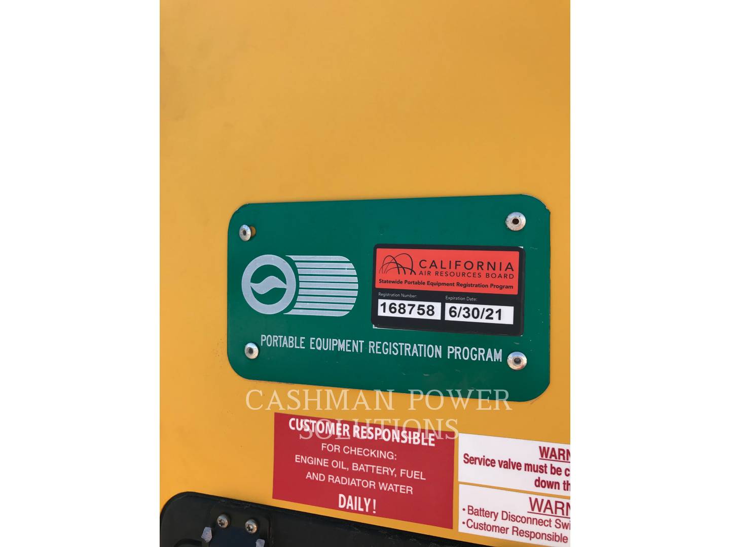 Atlas-Copco #XAS1800, compressed air, 13195 hours, S/N: HOP090557, 2012 - Image 4