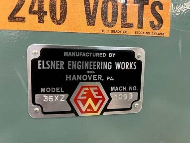 Elsner #36EZ, 36" automatic rewinder, 3 spindle turret rewind design, s/n #1093 - Image 9