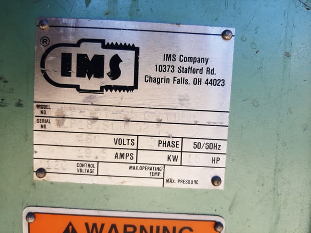 17" x 12" IMS #LP-187-SC, plastic grinder, includes 28" x18" x36" feed hopper, 15 HP - Image 10