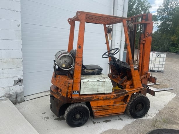 5500 lb. Toyoda #02-4FG14, LP forklift truck, 118" lift height, automatic transmission, #75679 - Image 5