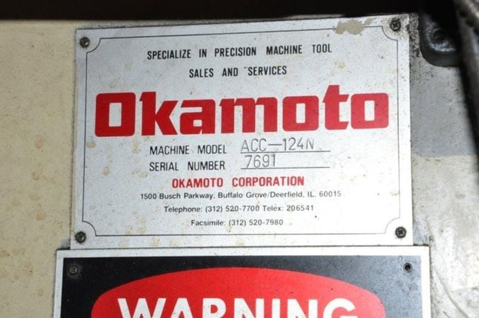 12" x 24" Okamoto #ACC-124N, surface grinder, 14" grinding wheel, coolant, #72897 - Image 3