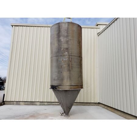 Brismet #T-6061-T6 ALUM, aluminum silo storage bin cone hopper, 350 cu.ft. - Image 1