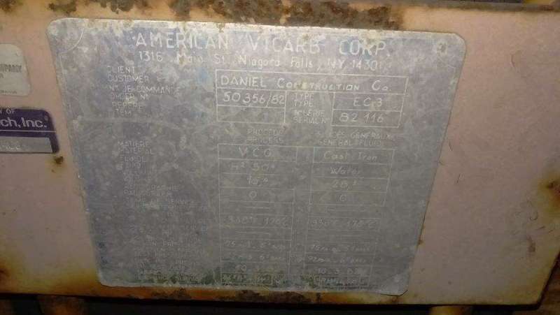 46 sq.ft. American Vicarb Corp graphite block, 75 psi/75 psi Vicarb EC3, #0542304 - Image 1