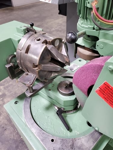 2" Brierley #ZB50, drill grinder, grinding wheel guard, on cabinet base - Image 5