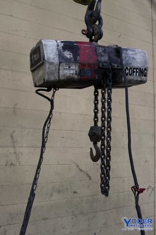 1 Ton, Coffing #EC-2032.3, electric chain hoist, 6' lift height, 32 FPM, pendant Control, #73083 - Image 8