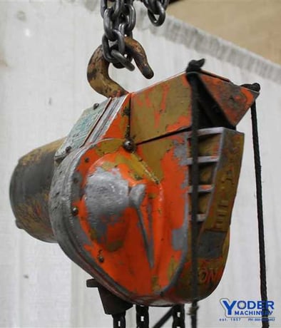 .5 Ton, Yale #CR505RMP Midget King, electric chain hoist, roller chain, pull rope Control, #57860 - Image 3