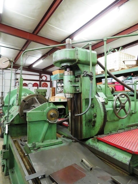 Fitchburg, horizontal pinion hobber, 40" dia. x 106" length, 2 DP, tailstock, steady rests, under power - Image 2