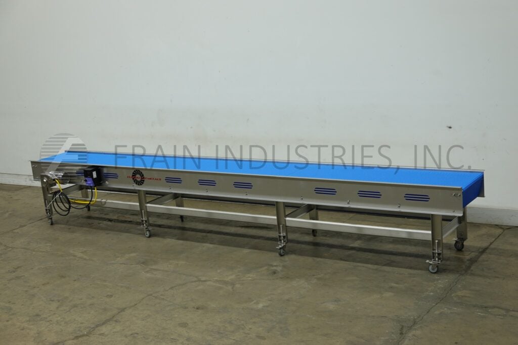 24" wide x 20' long, Custom Cut Metals #CCMM013886, Stainless Steel frame table top conveyor - Image 5