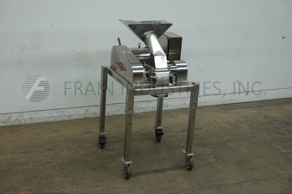 Fitzpatrick #DAS06, Stainless Steel hammermill, 16 fixed impact/knivfe blades, 7 HP, mounted lon 4 leg frame - Image 5