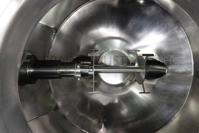 30 cu.ft. Gemco, slant bottom double cone vacuum blender, 55" dia x 20" straight side vessel, mounted on - Image 2