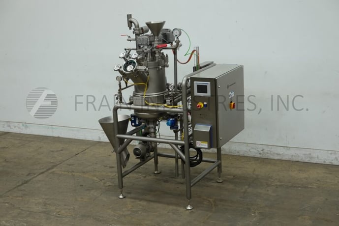 15 gallon Hosokawa, #TBT20V, 304 Stainless Steel, single motion, vacuum kettle, 14" dia., 24" depth, bolt - Image 1