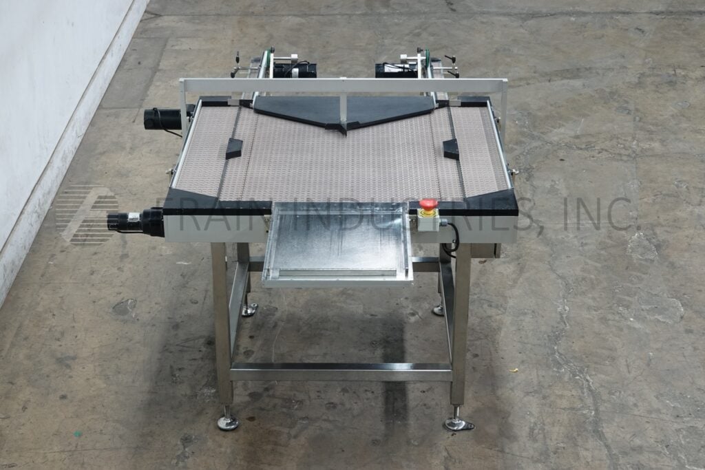 Dabrico #DFD50, Stainless Steel, table top belt unscrambleing acummulation conveyor, 16" L x 16" W platform - Image 3