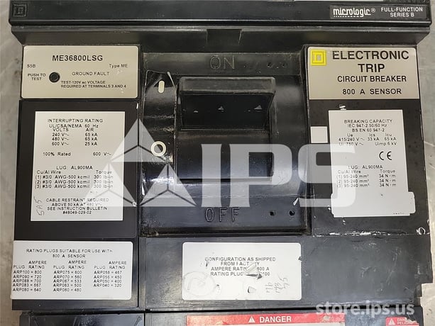 Square D Me I-line Mccb Micrologic Series B Lsig, 800 Amps Ampacity - Image 5