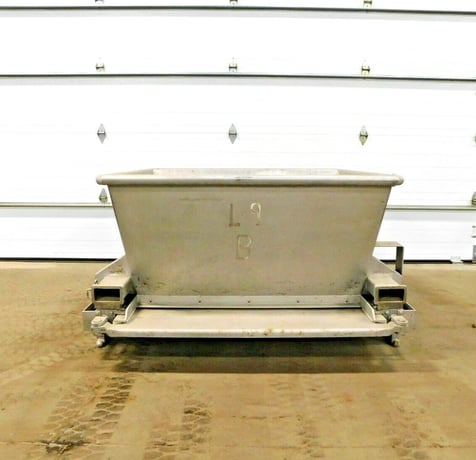 Stainless Hopper w/Pneumatic Slide Out Bottom Gate - Image 1
