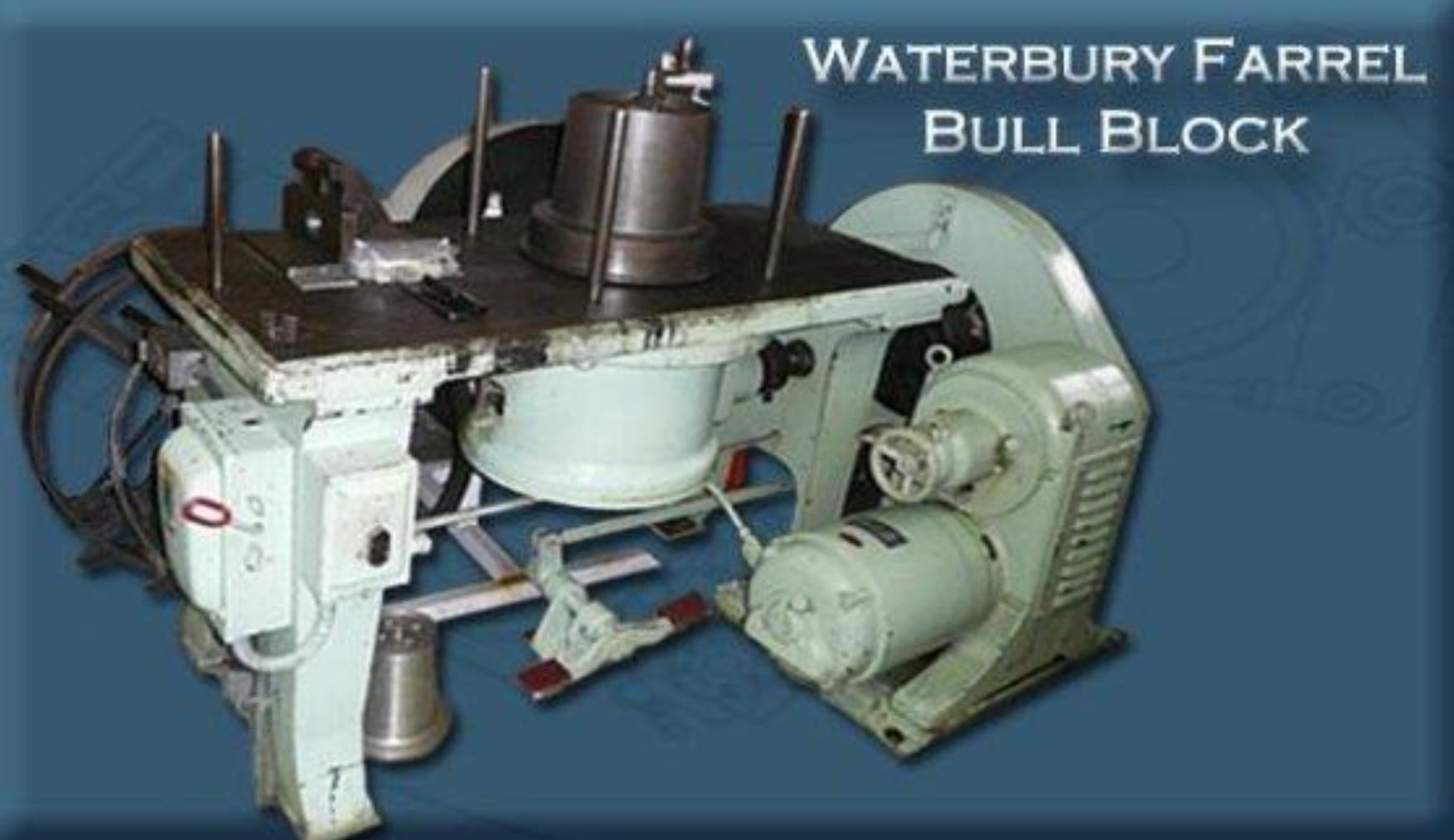 9" Waterbury-Farrel, bull block, 5 HP vari-speed motor, Capstan gripper, die guide - Image 1