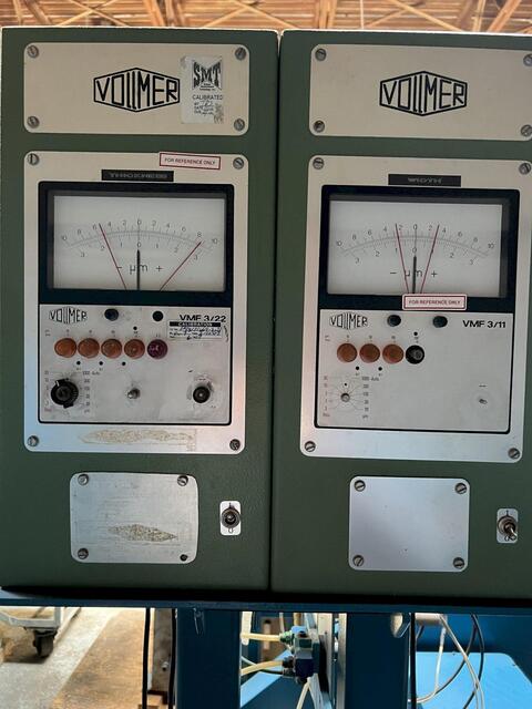 Vollmer #VFM-3-90, width & thickness gauge with VMF 3/11 & VFM 3/22 meters - Image 3