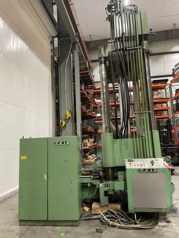 220 Ton, Reis #TUS-160OK, 4 post spotting press, 60" x72" x63" bed, tilt table, 1991 - Image 7