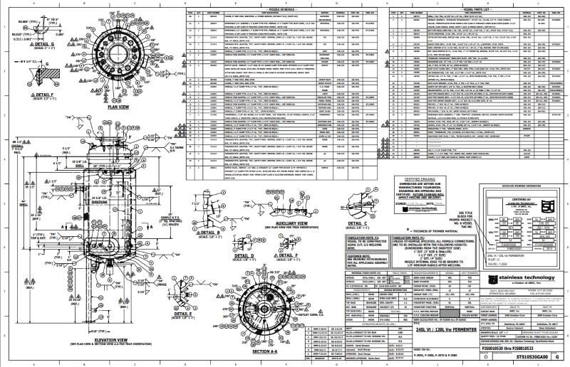 65 gallon Stainless Technology, 20" diameter x 44" L - Image 9