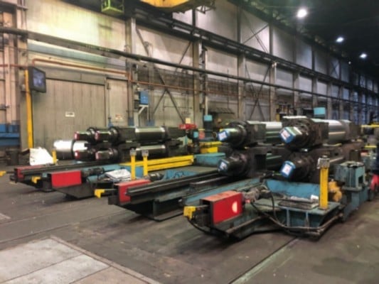 44" x 45.5" United, 2 stand 4-Hi tandem cold rolling mill, 5500 FPM, in ground coil cars - Image 4