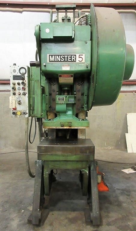 45 Ton, Minster #5, OBI press, 3" stroke, 12.75" Shut Height, 90-180 SPM, Eddy current drive, 7.5 HP - Image 1