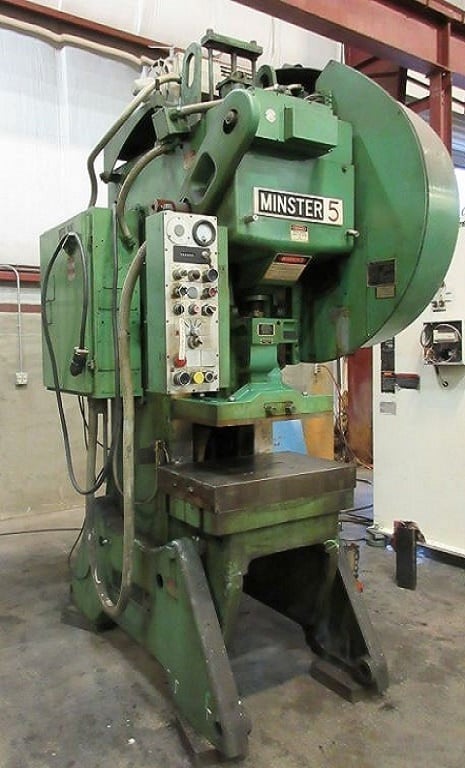 45 Ton, Minster #5, OBI press, 3" stroke, 12.75" Shut Height, 90-180 SPM, Eddy current drive, 7.5 HP - Image 3