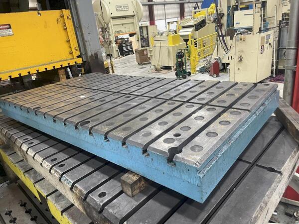 96" L x 49" width x 7.75" H, T-slotted bolster plate, - Image 3