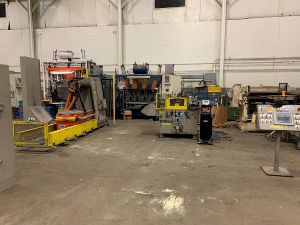 10000 lb. CWP #4.5RM-24 / SMX-24, coil feed line, 24" W, 72" OD, 15.5"-20.5" ID, 3-leaf mandrel, hydraulic - Image 1