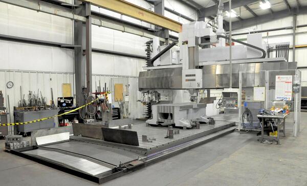 Mitsubishi #MVR-40, CNC vertical bridge mill, 80 automatic tool changer, 244" X Travel, 157.5" Y Travel - Image 1