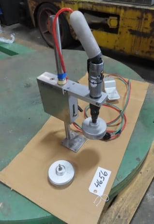 Accutek #BT, Pneumatic Chuck Capper, 75mm & 90 mm chucks, aluminum pneumatic foot pedal - Image 1