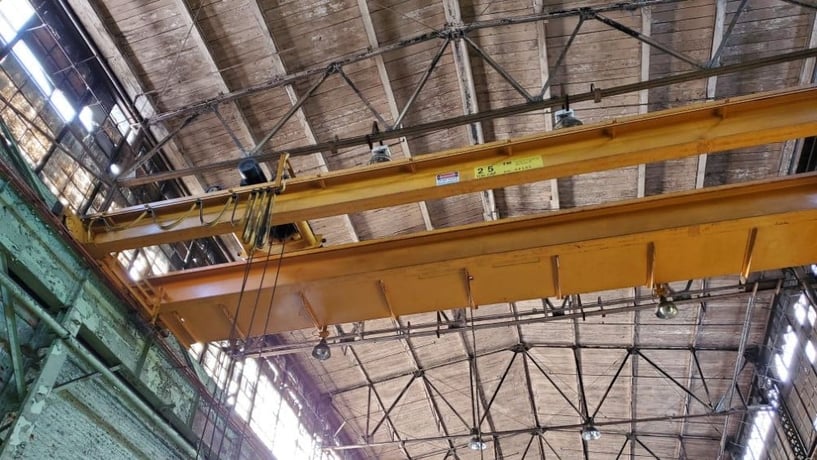 25 Ton, P & H, 43' 4" span, 32' lift, pendant/radio, VFD bridge/trolley, 1997, #2354 - Image 2