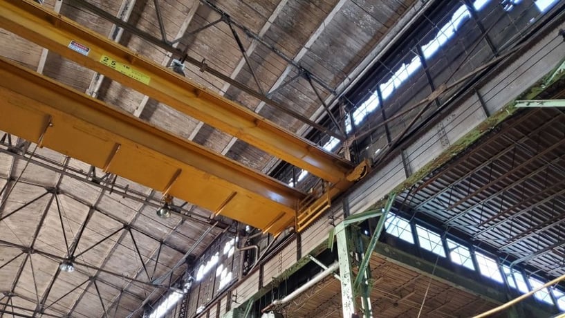 25 Ton, P & H, 43' 4" span, 32' lift, pendant/radio, VFD bridge/trolley, 1997, #2354 - Image 3
