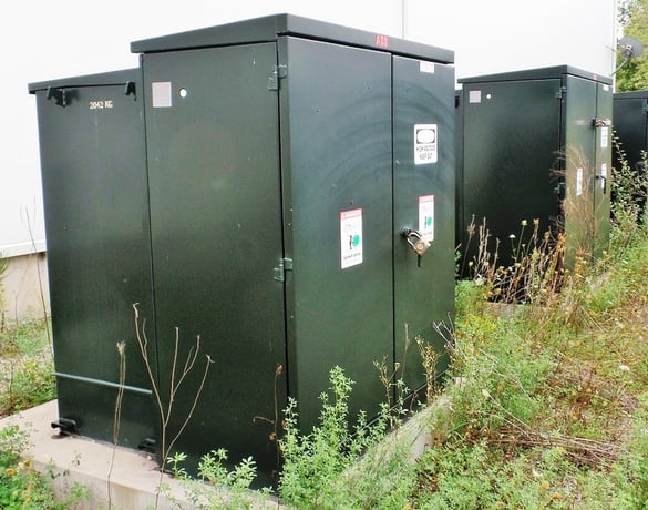 75 KVA 27600 Delta Primary, 460Y/265 Secondary, ABB, padmount transformer, 2013 - Image 1