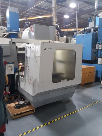 Haas #VF-5, vertical machining center, 50" X, 26" Y, 25" Z, 8100 RPM, 30 side mount tool changer,probe, 2007 - Image 2