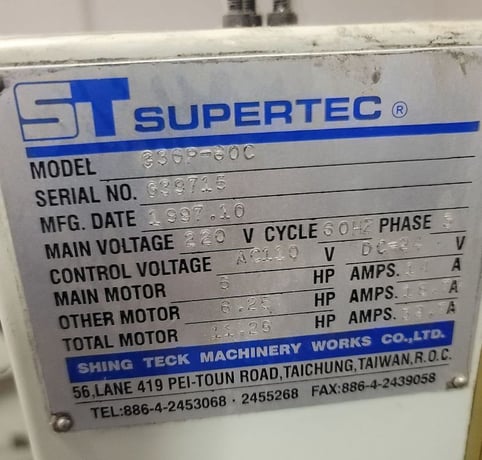 Supertec #G30P-60NC, Universal cylindrical grinder with ID spindle, 1997 - Image 8