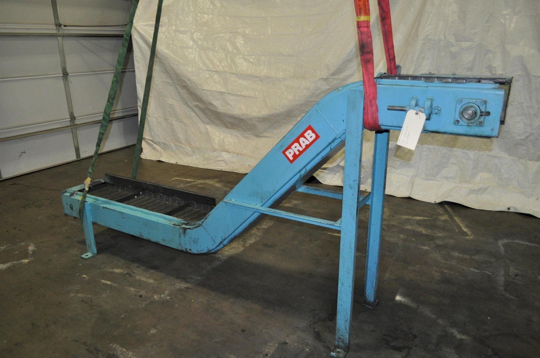11.5" wide x 10' long, Prab scrap conveyor, 24" discharge, 48" rise, 1/2 HP, #14173J - Image 3