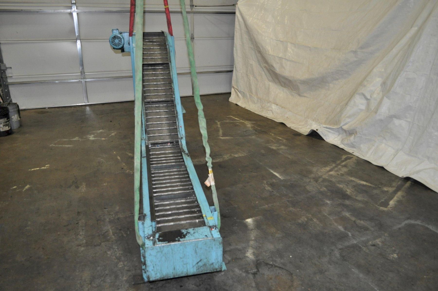 11.5" wide x 10' long, Prab scrap conveyor, 24" discharge, 48" rise, 1/2 HP, #14173J - Image 4
