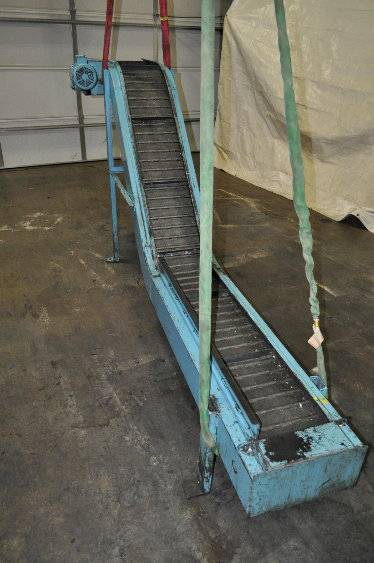 11.5" wide x 10' long, Prab scrap conveyor, 24" discharge, 48" rise, 1/2 HP, #14173J - Image 6